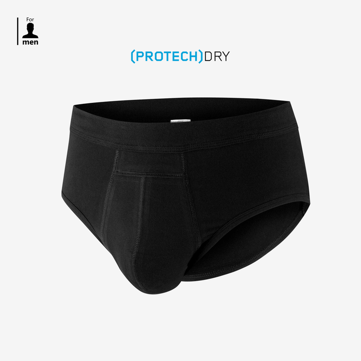 PROTECHDRY Washable & Reusable Urinary Incontinence Cotton  Brief Underwear for Men - Buy 4 GET 1 Free (5 Pack) (XX-Large, Black) :  Health & Household